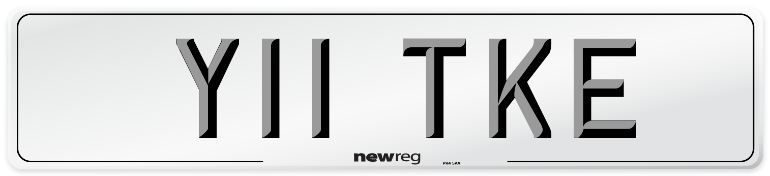 Y11 TKE Number Plate from New Reg